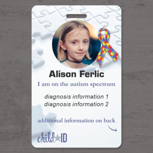 Child ID Autism front