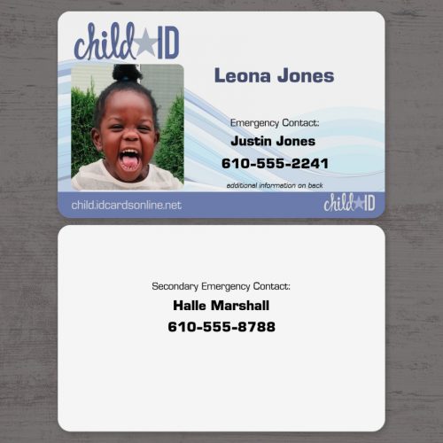 Child ID Simple Front and Back