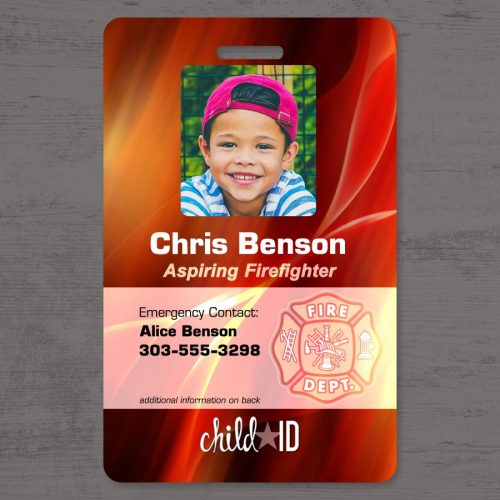 Child ID firefighter front